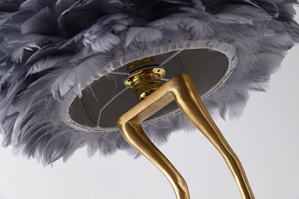 Duck Feet Feather Table Lamp - DWHOME
