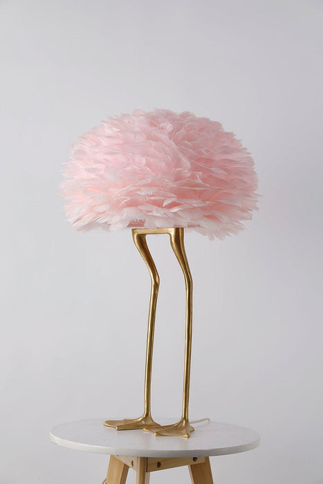 Duck Feet Feather Table Lamp - DWHOME