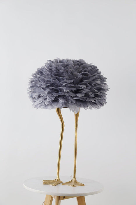 Duck Feet Feather Table Lamp - DWHOME