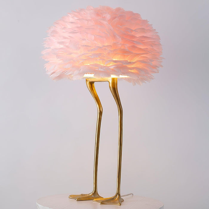 Duck Feet Feather Table Lamp - DWHOME