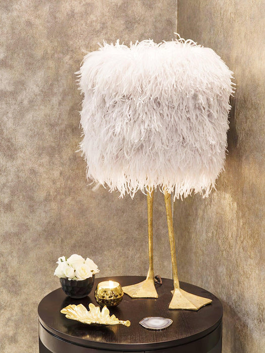 Duck Feet Feather Table Lamp - DWHOME