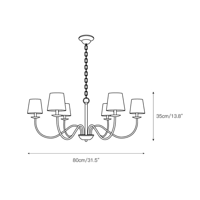 Eclipse Brass Chandelier-DWHOME