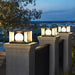 Eclipse Cube Outdoor Post Light-DWHOME