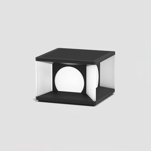 Eclipse Cube Outdoor Post Light-DWHOME