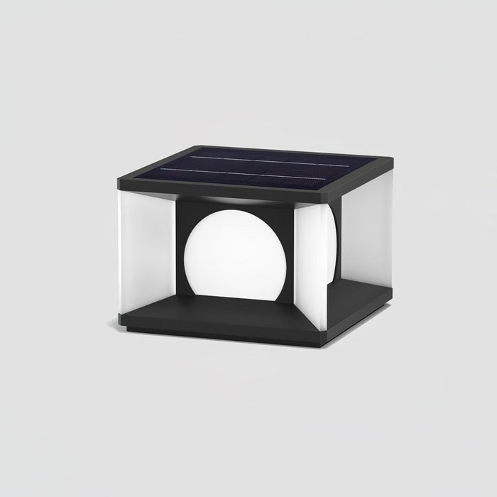 Eclipse Cube Outdoor Post Light-DWHOME