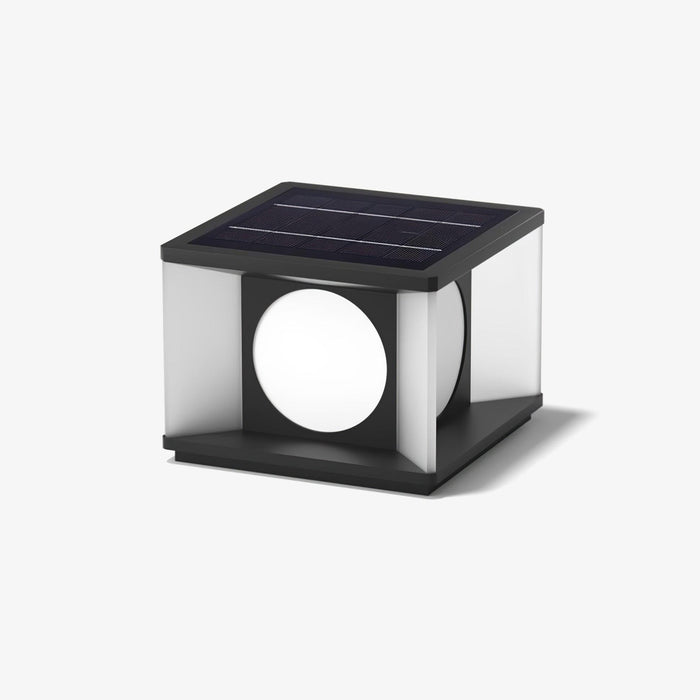 Eclipse Cube Outdoor Post Light-DWHOME