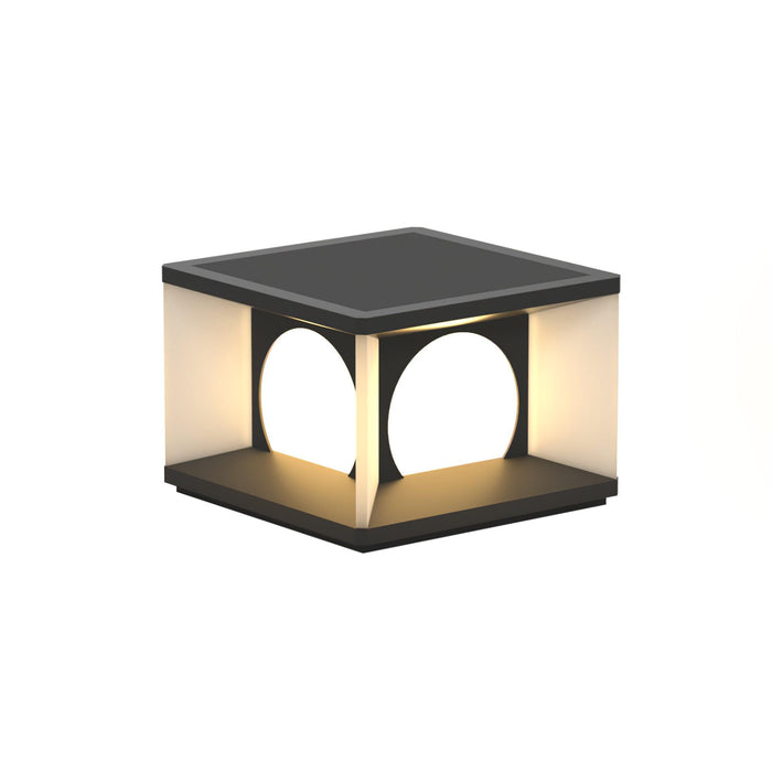 Eclipse Cube Outdoor Post Light-DWHOME