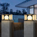 Eclipse Cube Outdoor Post Light-DWHOME