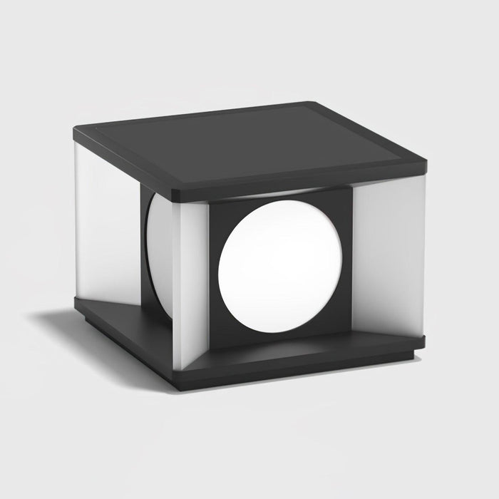 Eclipse Cube Outdoor Post Light-DWHOME