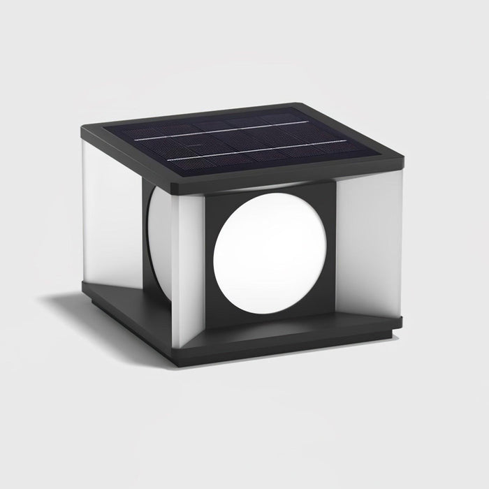 Eclipse Cube Outdoor Post Light-DWHOME