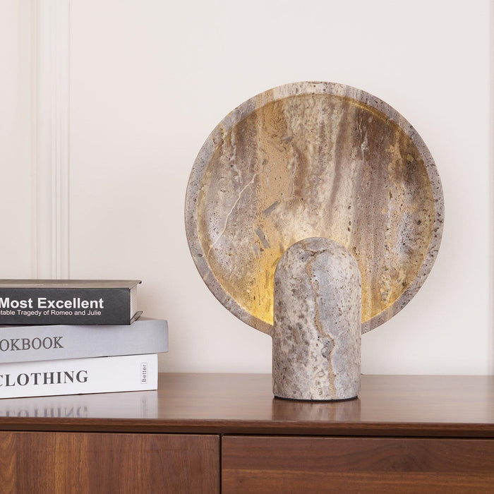 Eclipse Stone Table Lamp-DWHOME