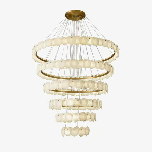 Ecliptica Spiral Alabaster Chandelier - 