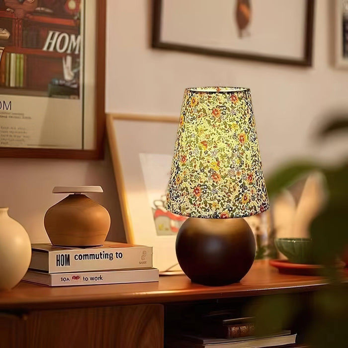 Elara Floral Glow Table Lamp - DWHOME