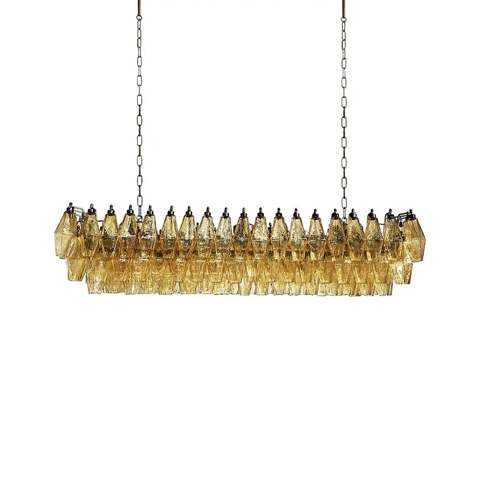 Elegant Amber Murano Poliedri Chandelier-DWHOME