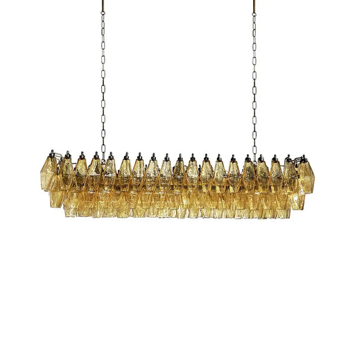 Elegant Amber Murano Poliedri Chandelier-DWHOME