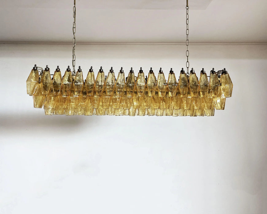 Elegant Amber Murano Poliedri Chandelier-DWHOME