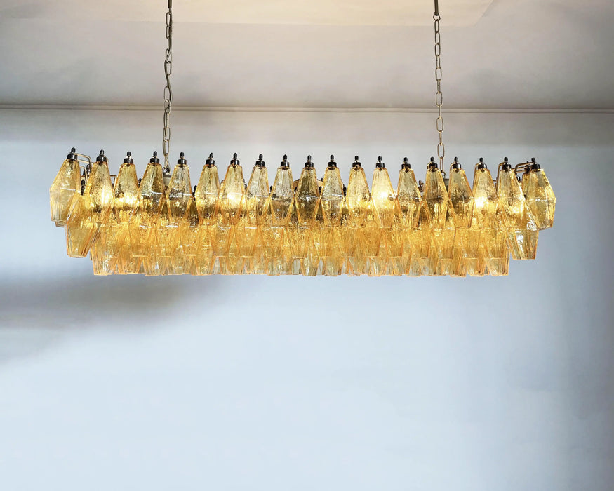 Elegant Amber Murano Poliedri Chandelier-DWHOME
