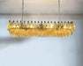Elegant Amber Murano Poliedri Chandelier-DWHOME