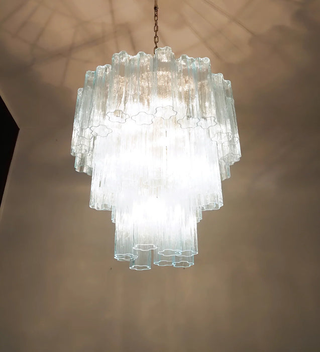 Elegant Blue Murano Glass Tube Chandelier-DWHOME