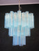 Elegant Blue Murano Glass Tube Chandelier-DWHOME