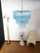Elegant Blue Murano Glass Tube Chandelier-DWHOME