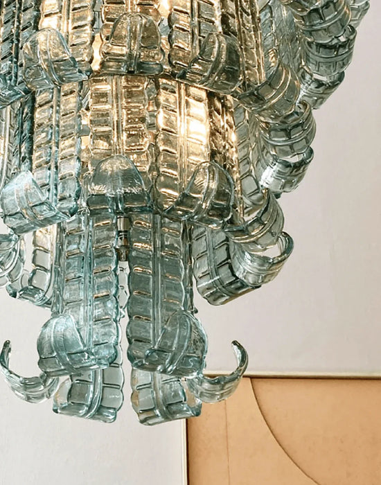 Elegant Leaf-Shaped Murano Glass Chandelier-DWHOME