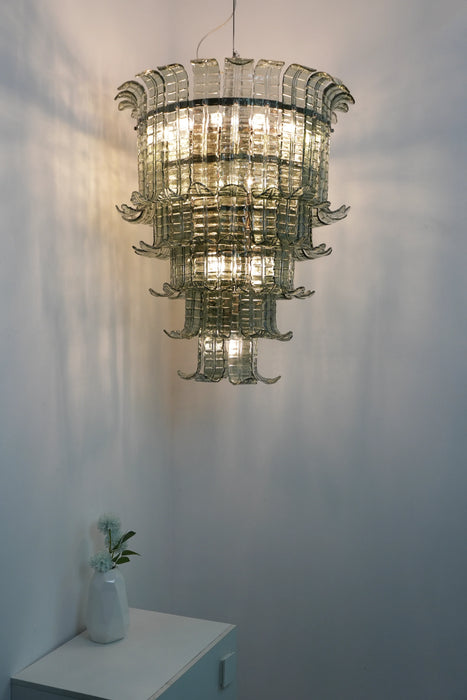 Elegant Leaf-Shaped Murano Glass Chandelier-DWHOME