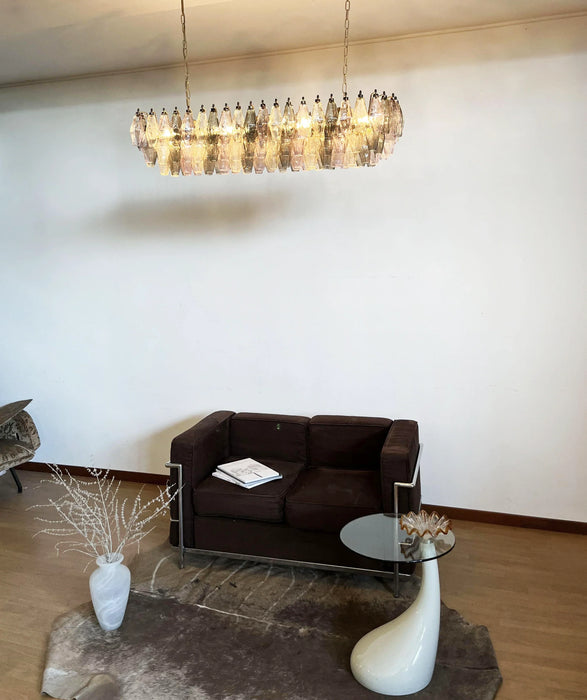 Elegant Multicolored Murano Poliedri Chandelier-DWHOME