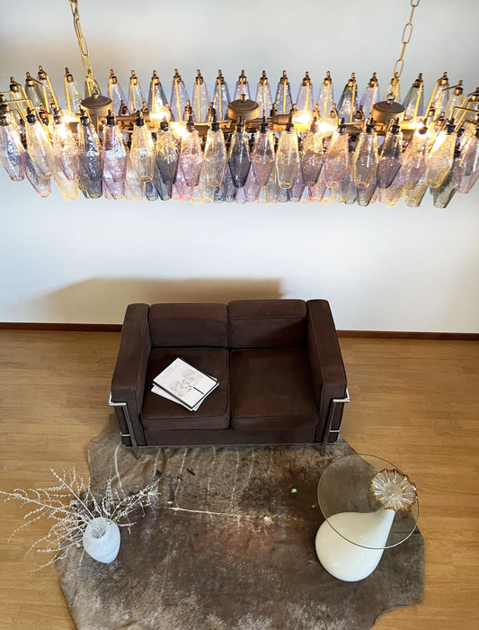Elegant Multicolored Murano Poliedri Chandelier-DWHOME