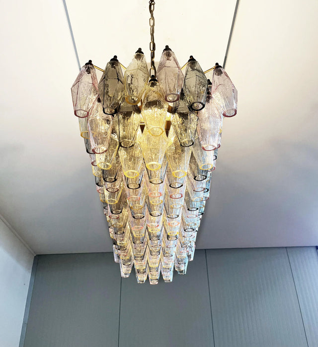 Elegant Multicolored Murano Poliedri Chandelier-DWHOME