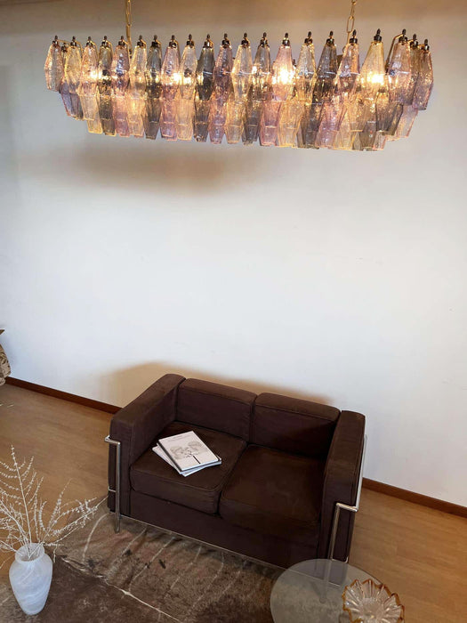 Elegant Multicolored Murano Poliedri Chandelier-DWHOME