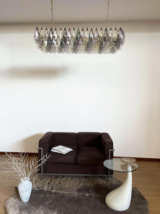 Elegant Multicolored Murano Poliedri Chandelier-DWHOME