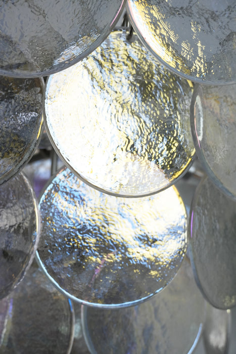 Elegant Murano Disc Iridescent Chandelier-DWHOME