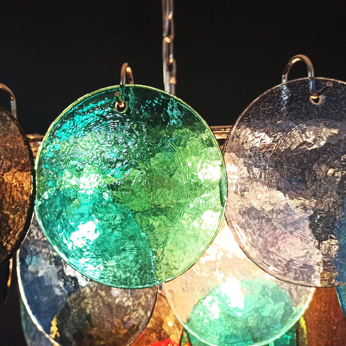 Elegant Murano Disc Multicolored Chandelier-DWHOME