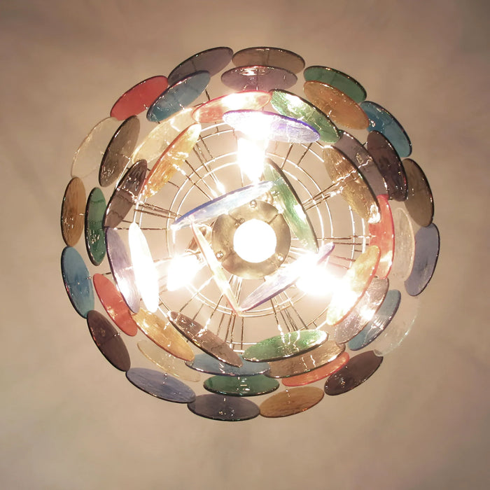 Elegant Murano Disc Multicolored Chandelier-DWHOME