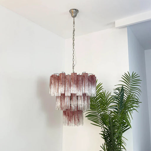 Elegant Murano Pink Rose Chandelier-DWHOME