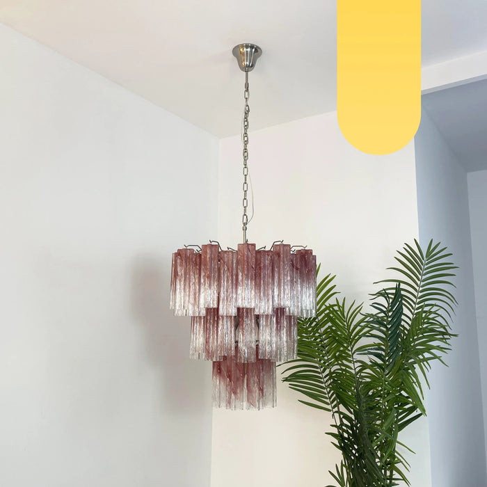Elegant Murano Pink Rose Chandelier-DWHOME