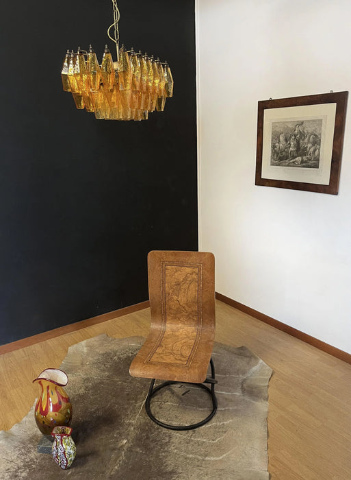 Poliedri Murano Amber Chandelier-DWHOME