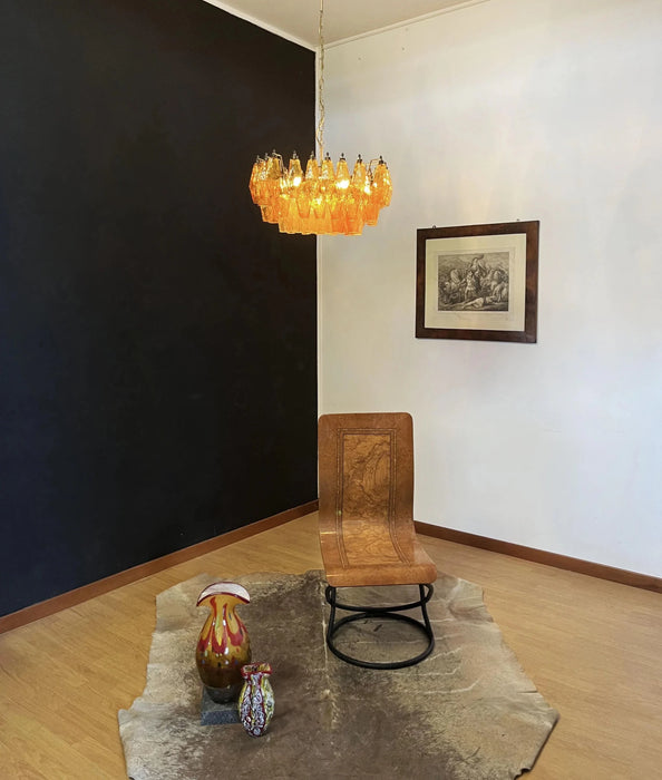 Poliedri Murano Amber Chandelier-DWHOME