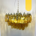Poliedri Murano Amber Chandelier-DWHOME