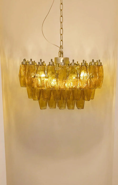 Poliedri Murano Amber Chandelier-DWHOME