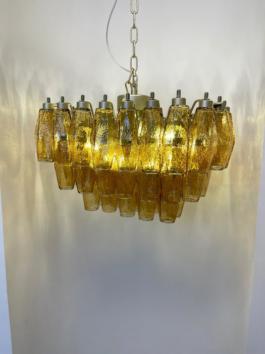 Poliedri Murano Amber Chandelier-DWHOME
