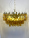 Poliedri Murano Amber Chandelier-DWHOME