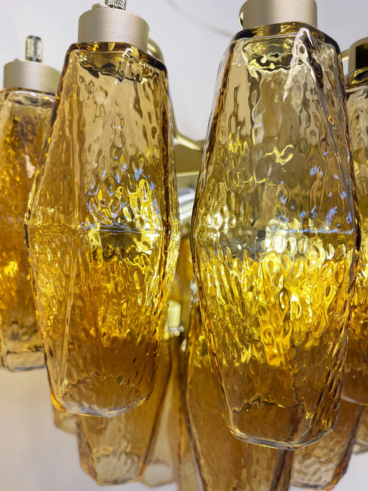 Poliedri Murano Amber Chandelier-DWHOME