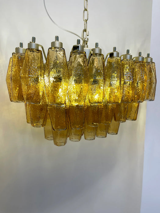 Poliedri Murano Amber Chandelier-DWHOME