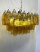 Poliedri Murano Amber Chandelier-DWHOME