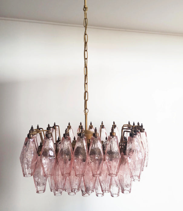 Poliedri Murano Pink Chandelier-DWHOME