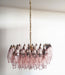 Poliedri Murano Pink Chandelier-DWHOME