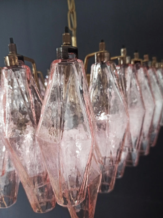 Poliedri Murano Pink Chandelier-DWHOME