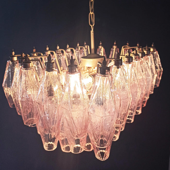 Poliedri Murano Pink Chandelier-DWHOME